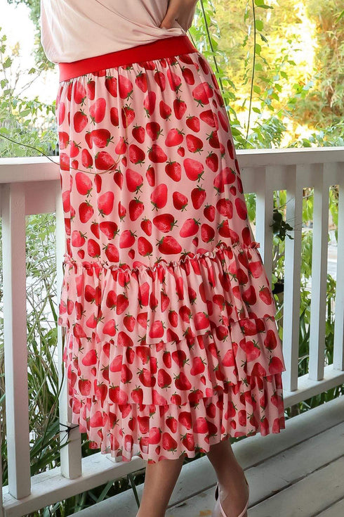 Tatum  Skirt - Strawberry Fields